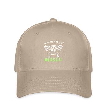 J'Peux Pas J'ai Muscu - Casquette Flexfit - kaki - Devant