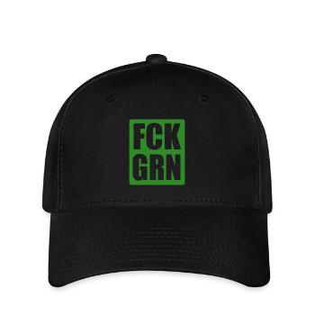 FCK GRN - Grüne nein Danke - Flexfit Cap - Schwarz - Vorne