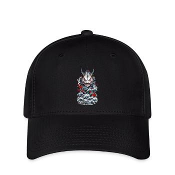 Seeungeheuer Japanischer Dämon Yokai Style - Flexfit Cap - Schwarz - Vorne