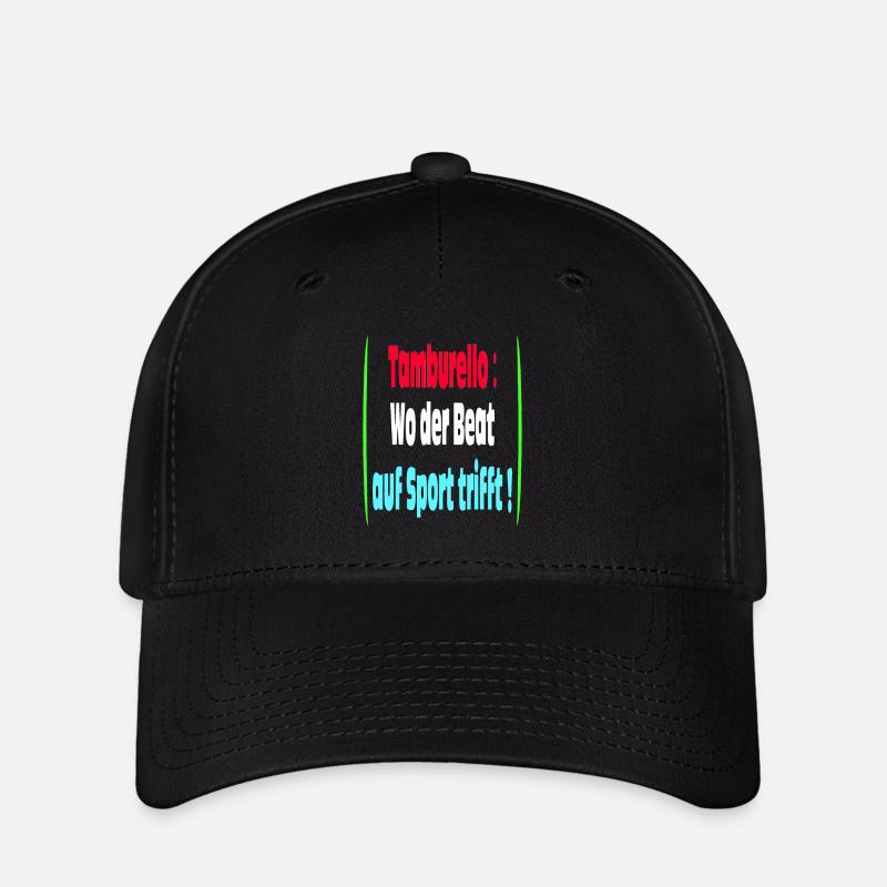 Tamburello Wo der Beat auf den Sport trifft - Flexfit Cap - Schwarz