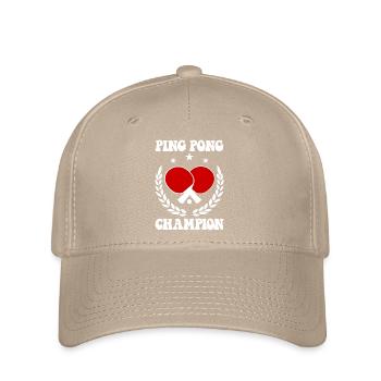 Ping Pong Champion Design Table Tennis and - Flexfit Cap - khaki - Front