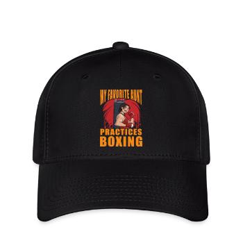 MEINE Lieblingstante trainiert Boxen - Flexfit Cap - Schwarz - Vorne