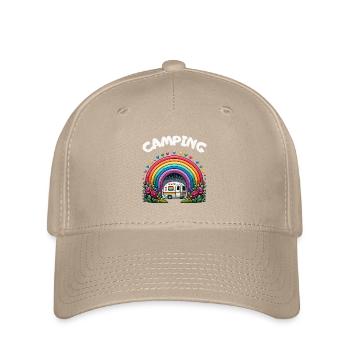 Camping Campsite Caravan Camper Leisure - Flexfit Cap - khaki - Front
