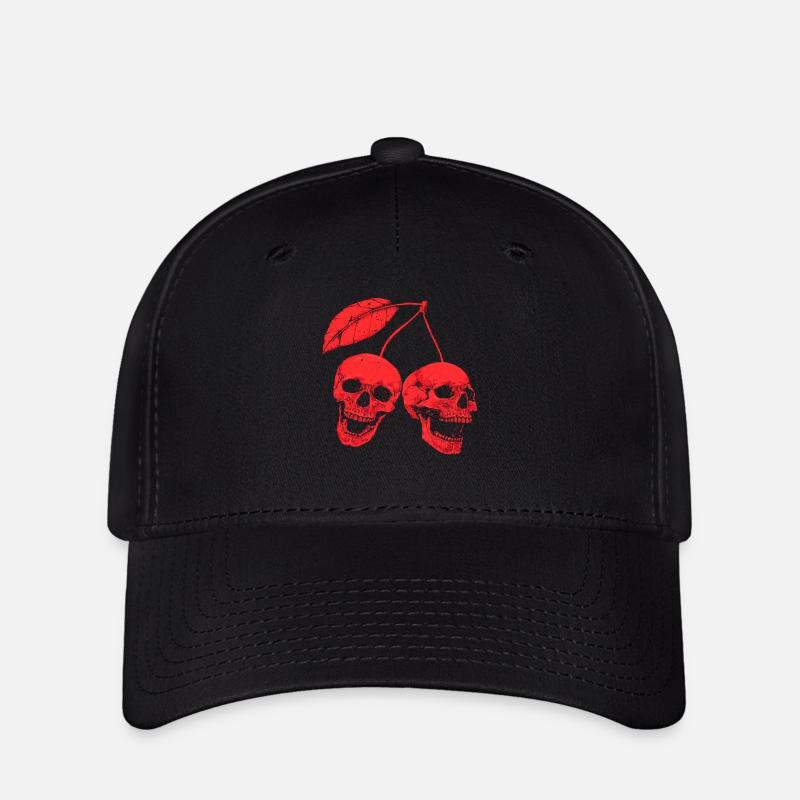 Cherry skulls - Flexfit Cap - black