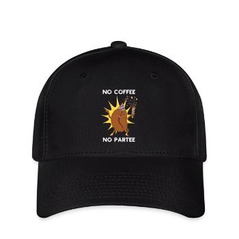 Dancing Coffee Bean No Coffee No Partee Party - Flexfit Cap - black - Front
