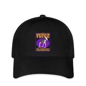 Autruche oiseau autruches autruche amant cadeau - Casquette Flexfit - noir - Devant