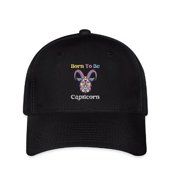 Né pour être Signe Capricorne de l’astrologie du zodiaque - Casquette Flexfit - noir - Devant