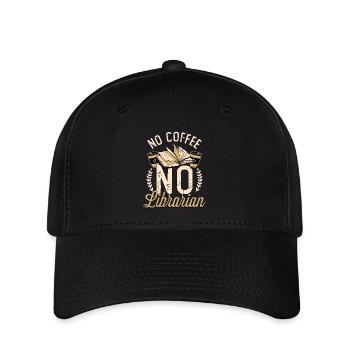 Librarian No Coffee No Bookaholic Coffee Lover - Flexfit Cap - black - Front