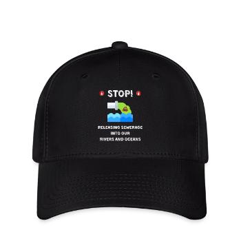 Drôle d’arrêt de l’environnement Pollution des égouts de - Casquette Flexfit - noir - Devant