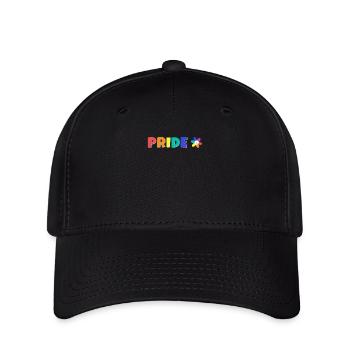 Cute Pride Month Flower Cartoon Style Celebration - Flexfit Cap - black - Front