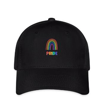 Cute Classic Pride Month Rainbow Celebration Party - Flexfit Cap - black - Front