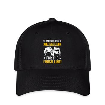 Sumo lutter pour la ligne d’arrivée - Casquette Flexfit - noir - Devant
