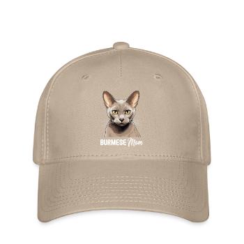 Burmese Cat Burma Katze - Flexfit Cap - khaki - Front