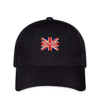 Southend Flag Essex Né Et Élevé Vacances À La Mer - Casquette Flexfit - noir - Devant