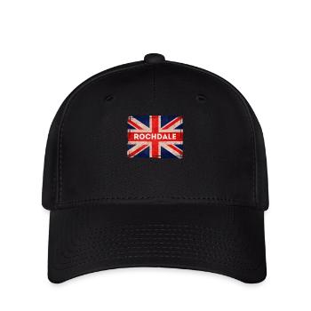 Rochdale Flag Pionniers Town Lancashire Né élevé - Casquette Flexfit - noir - Devant