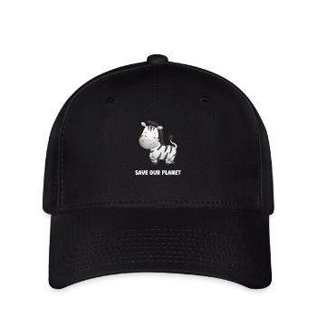 Kinder Niedliches und entzückendes Zebra für Kinder, die lieben - Flexfit Cap - Schwarz - Vorne