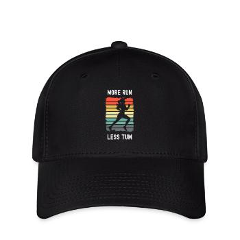 Weibliche Läuferin Mehr Laufen Weniger Bum Fitness Abnehmen - Flexfit Cap - Schwarz - Vorne