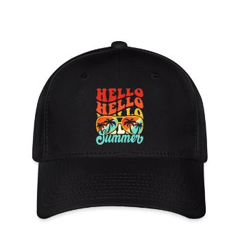 Hello Summer - Flexfit Cap - black - Front