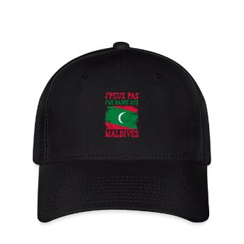 Je peux pas je me barre aux Maldives - Casquette Flexfit - noir - Devant