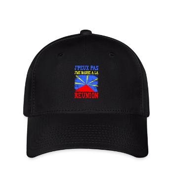 Je peux pas je me barre à la Réunion - Casquette Flexfit - noir - Devant
