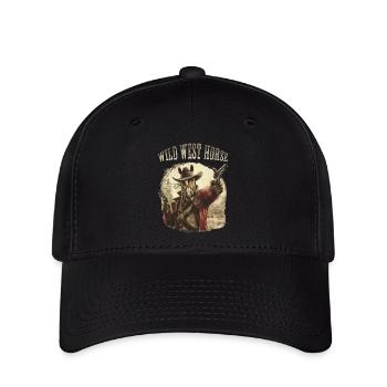 Wild West Horse. Western, Cowboy, Wild West Fan, - Flexfit Cap - black - Front