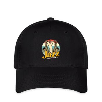 Musique Jazz Le Jazz Veut Être Amateur De Saxophone Rétro - Casquette Flexfit - noir - Devant