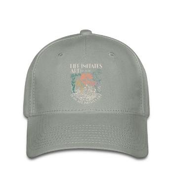 Oscar Wilde quote Art Nouveau retro floral design - Flexfit Cap - green-grey - Front