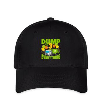 3rd Birthday 3 Years Old Boy Gift Garbage Truck - Flexfit Cap - Schwarz - Vorne
