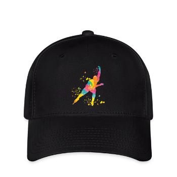 Speed skater Sportswoman Speed Skating - Flexfit Cap - black - Front