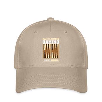 Backgammon Board Game Backgammon Player Gift - Flexfit Cap - khaki - Front