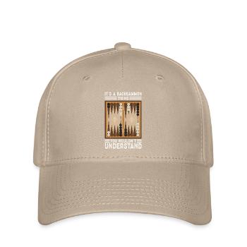 Backgammon Game | Backgammon Board Game Gift - Flexfit Cap - khaki - Front