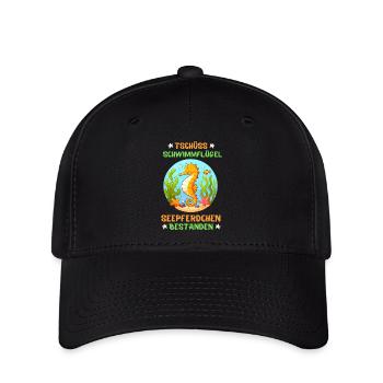 Hippocampe Natation Ailes D’eau Vacances À La Mer - Casquette Flexfit - noir - Devant