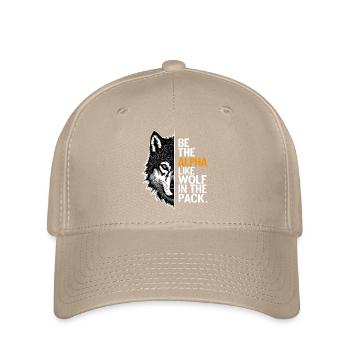 Wolf Wölfe Lustiger Sprüche Wolfsrudel Tiere - Flexfit Cap - Khaki - Vorne