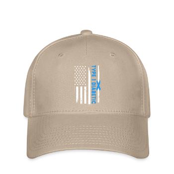 Diabétique américain de type 1 - Casquette Flexfit - kaki - Devant