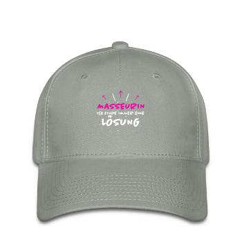 Masseurin Spruch Beruf Lustiges Masseurin Geschenk - Flexfit Cap - Grüngrau - Vorne