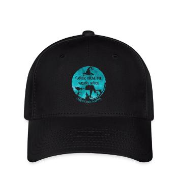 Cancer Sorcière Sarcelle d’hiver Cancer de l’ovaire - Casquette Flexfit - noir - Devant