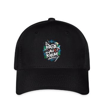 Papa au Rhum - Cadeau Apéro Corsaire - Casquette Flexfit - noir - Devant