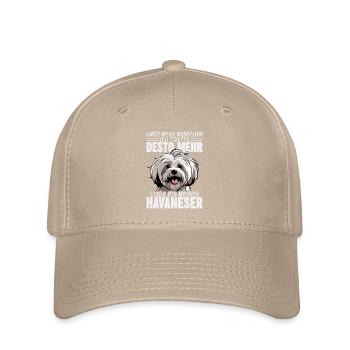 Liebe ich meinen Havaneser Hund Frauchen Hunde Mam - Flexfit Cap - Khaki - Vorne