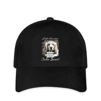 Englischer Cocker Spaniel schöner Spruch - Flexfit Cap - Schwarz - Vorne