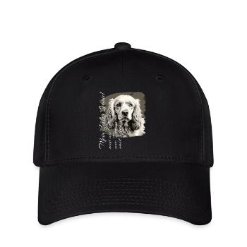 Englischer Cocker Spaniel lustiger Spruch - Flexfit Cap - Schwarz - Vorne