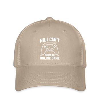 Nein, ich kann ein Online-Spiel nicht pausieren Lustiges Videospiel - Flexfit Cap - Khaki - Vorne