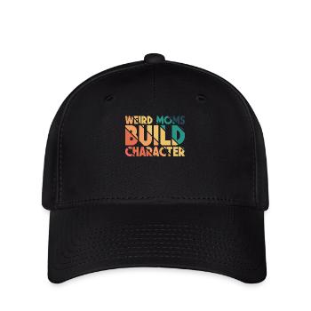Weird Moms Build Character - Flexfit Cap - Schwarz - Vorne