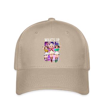 What's Up Schwester Lustige Trendige Streamerin Süßes Mädchen - Flexfit Cap - Khaki - Vorne