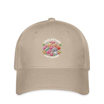 Häkeln Häkeln Häkelhäkeln Garn Stricken Zitate - Flexfit Cap - Khaki - Vorne