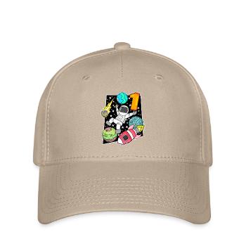 1 year old - school enrollment - Flexfit Cap - khaki - Front