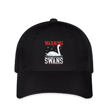 Schwan Schwäne Schwanenliebhaber Geschenk - Flexfit Cap - Schwarz - Vorne