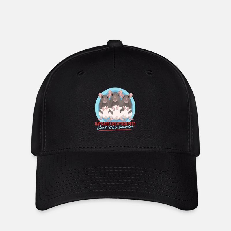 Rats, Rat Lover, Rat Owner, Gift - Flexfit Cap - black
