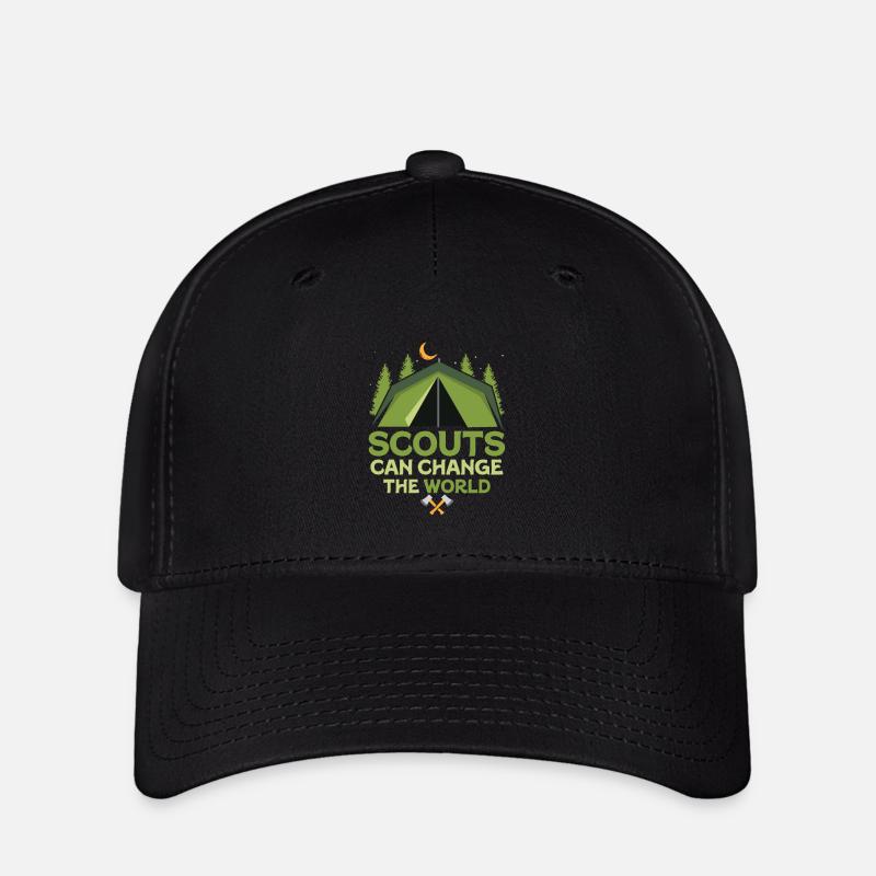 Changing the World, One Scout at a Time Tee - Flexfit Cap - black