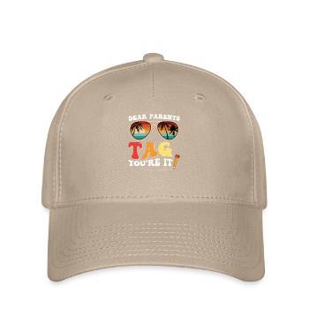 Dear Parents Tag Youre It Love Teachers! Last Day - Flexfit Cap - khaki - Front