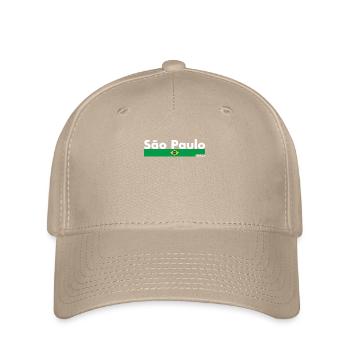 São Paulo Brazil Brazil Brazilian Flag - Flexfit Cap - khaki - Front
